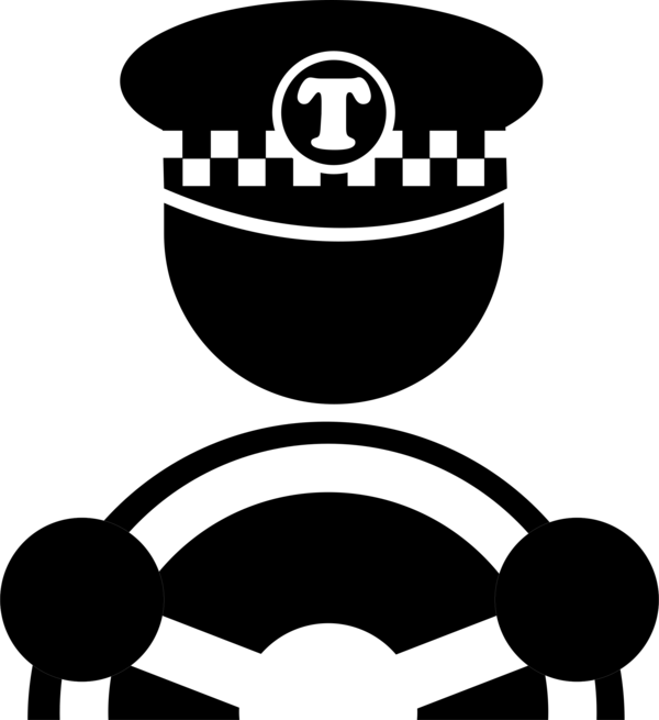 Free Taxi Black And White Line Recreation Clipart Clipart Transparent Background