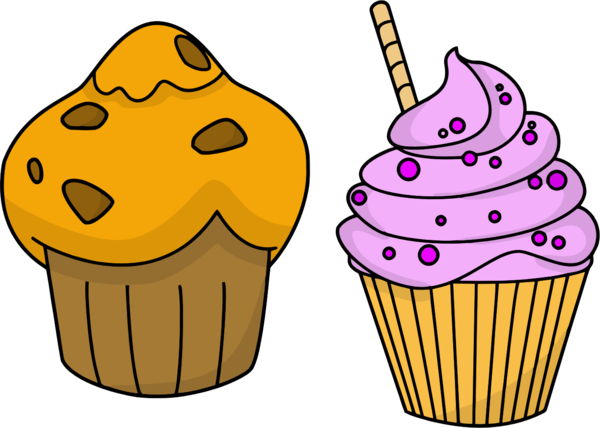 Free Birthday Food Baking Cup Line Clipart Clipart Transparent Background