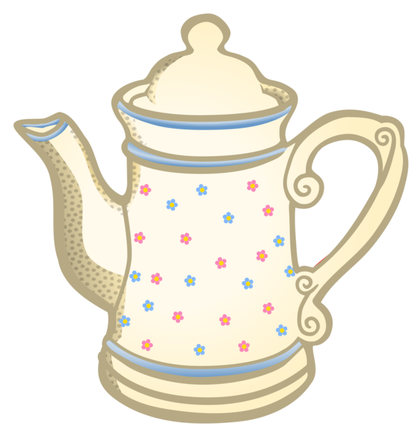Free Coffee Teapot Kettle Tableware Clipart Clipart Transparent Background