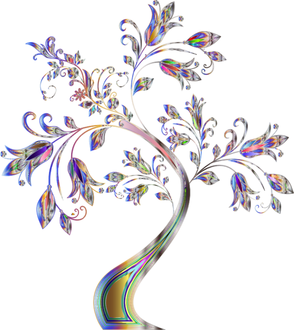 Free Tree Flower Line Tree Clipart Clipart Transparent Background