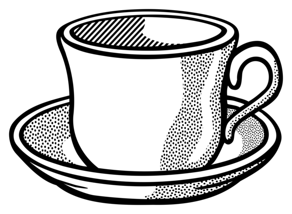 Free Coffee Serveware Black And White Cup Clipart Clipart Transparent Background