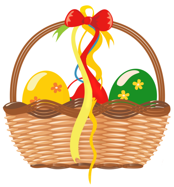 Free Easter Basket Food Gift Basket Clipart Clipart Transparent Background