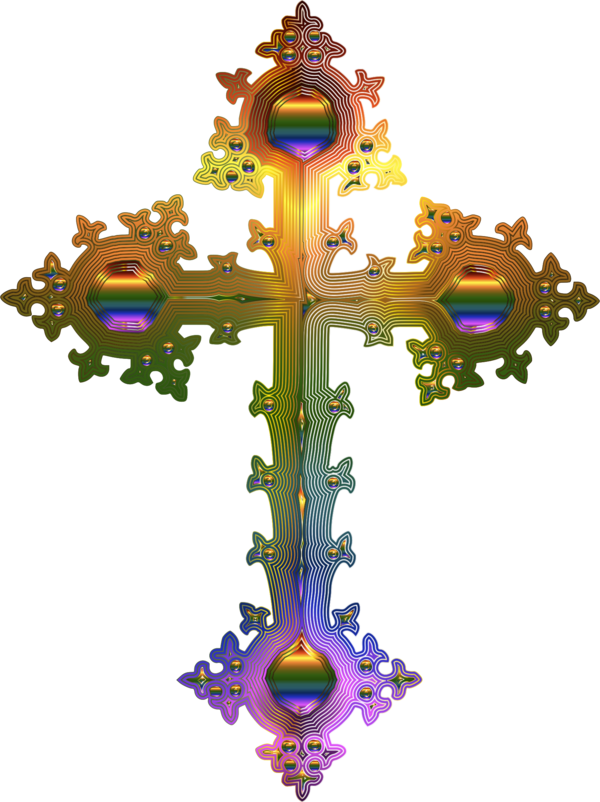 Free Church Cross Line Symbol Clipart Clipart Transparent Background