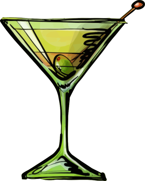Free Cocktail Martini Glass Drink Cocktail Garnish Clipart Clipart Transparent Background