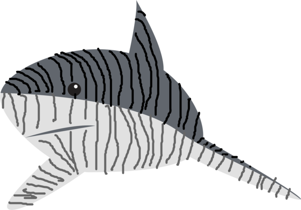 Free Shark Black And White Fish Line Clipart Clipart Transparent Background