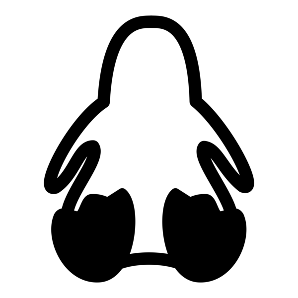 Free Penguin Black And White Headphones Audio Clipart Clipart Transparent Background