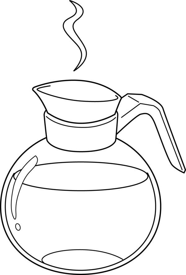 Free Coffee Line Art Black And White Plant Clipart Clipart Transparent Background
