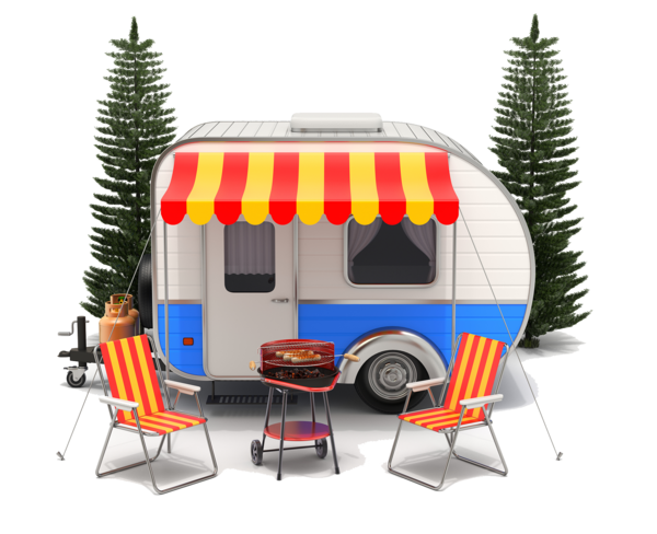 Free Camping Vehicle Car Home Clipart Clipart Transparent Background