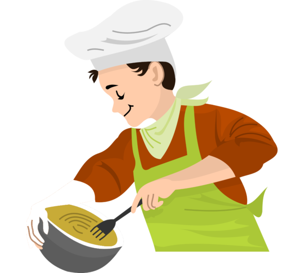 Free Cook Reading Food Profession Clipart Clipart Transparent Background