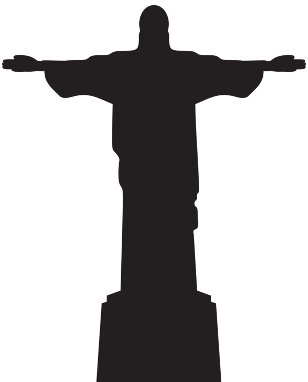 Free Cross Silhouette Standing Statue Clipart Clipart Transparent Background
