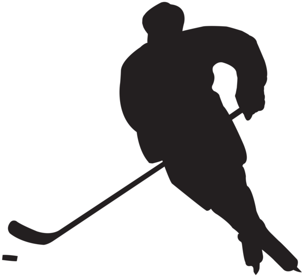 Free Hockey Silhouette Joint Standing Clipart Clipart Transparent Background