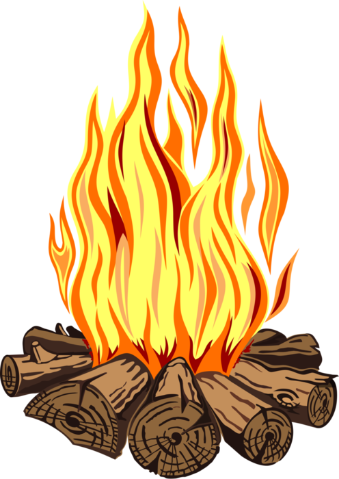 Free Camping Tree Flame Clipart Clipart Transparent Background