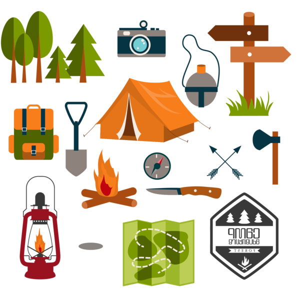 Free Camping Leaf Line Area Clipart Clipart Transparent Background
