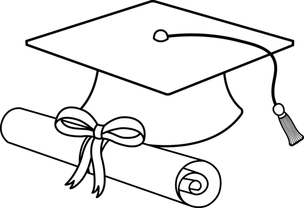Free Diploma Black And White Text Line Art Clipart Clipart Transparent Background