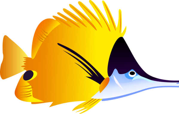 Free Fishing Fin Fish Yellow Clipart Clipart Transparent Background