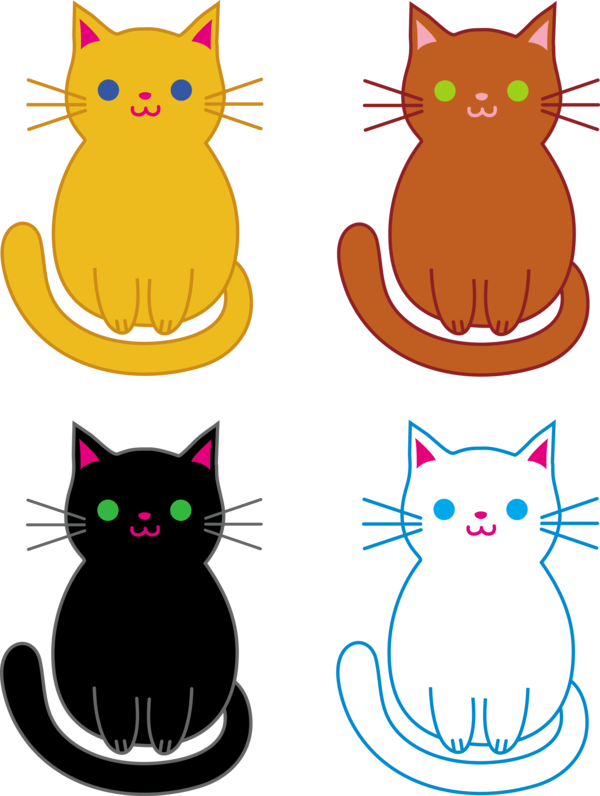 Free Cat Cat Whiskers Line Clipart Clipart Transparent Background