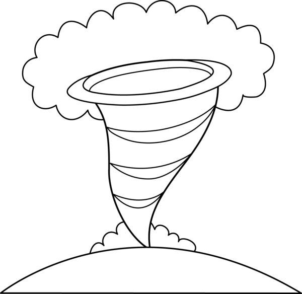 Free Tornado Black And White Line Art Head Clipart Clipart Transparent Background
