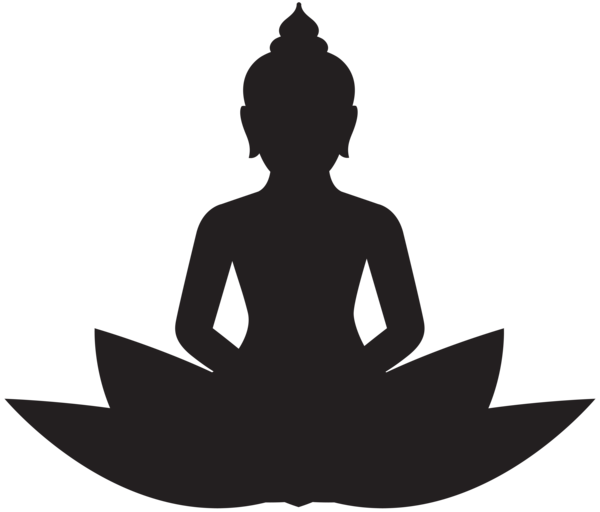 Free Buddhist Silhouette Sitting Meditation Clipart Clipart Transparent Background