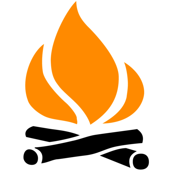 Free Camping Symbol Orange Logo Clipart Clipart Transparent Background