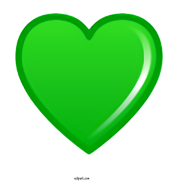 Free Holidays Green Heart Symbol For Saint Patricks Day Clipart Transparent Background