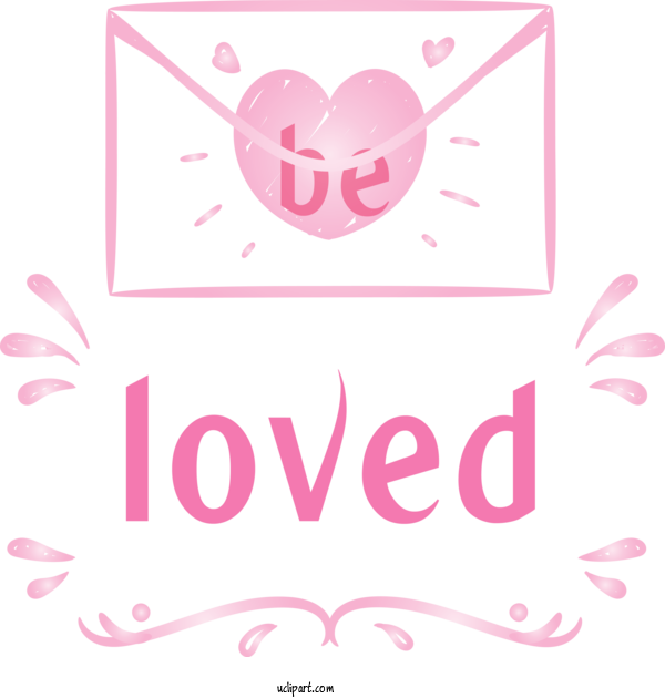 Free Holidays Pink Heart Text For Valentines Day Clipart Transparent Background