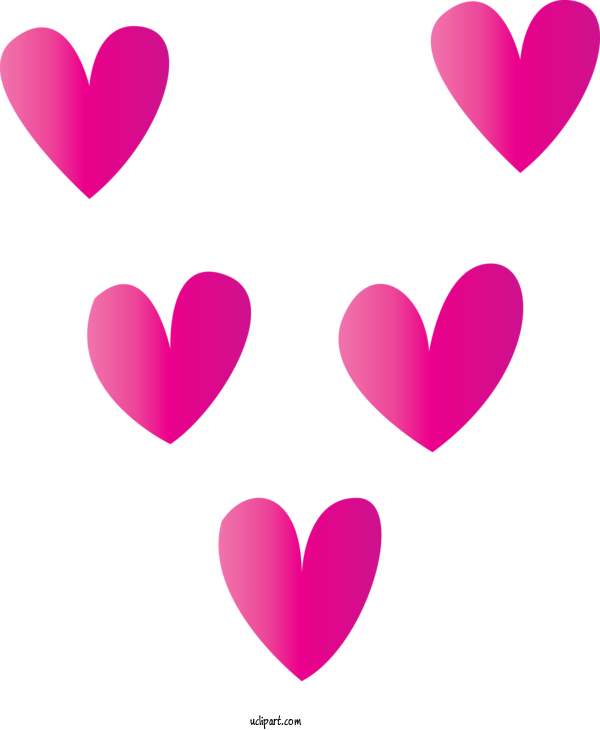 Free Holidays Heart Pink Love For Valentines Day Clipart Transparent Background