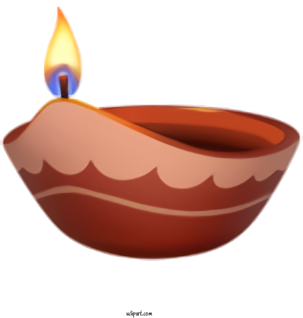 Free Holidays Orange Bowl Ceramic For Diwali Clipart Transparent Background