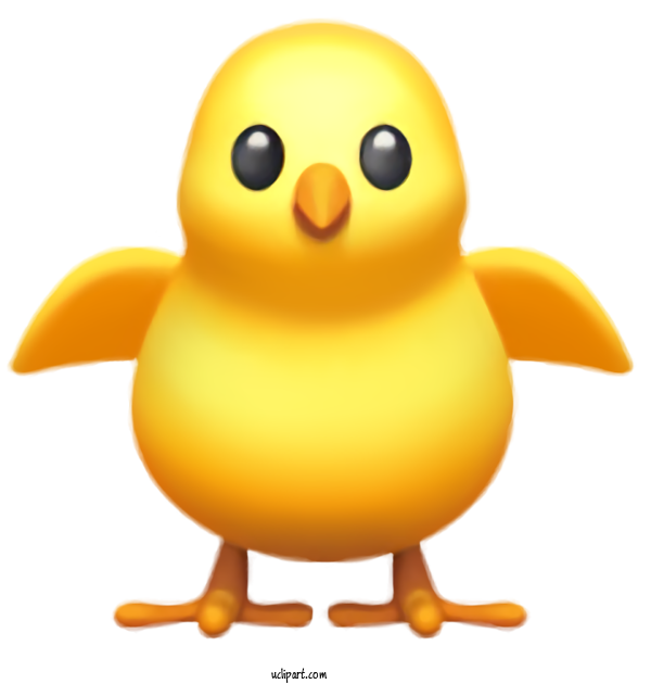 Free Holidays Yellow Cartoon Bird For Easter Clipart Transparent Background