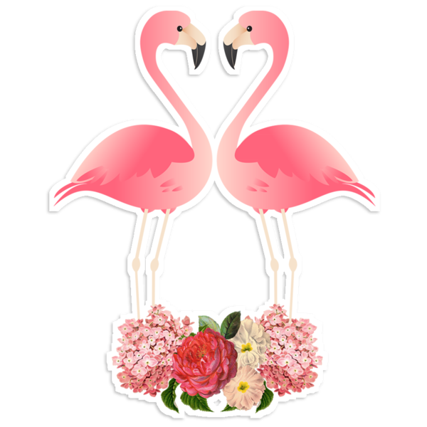 Free Bird Pink Heart Flamingo Clipart Clipart Transparent Background