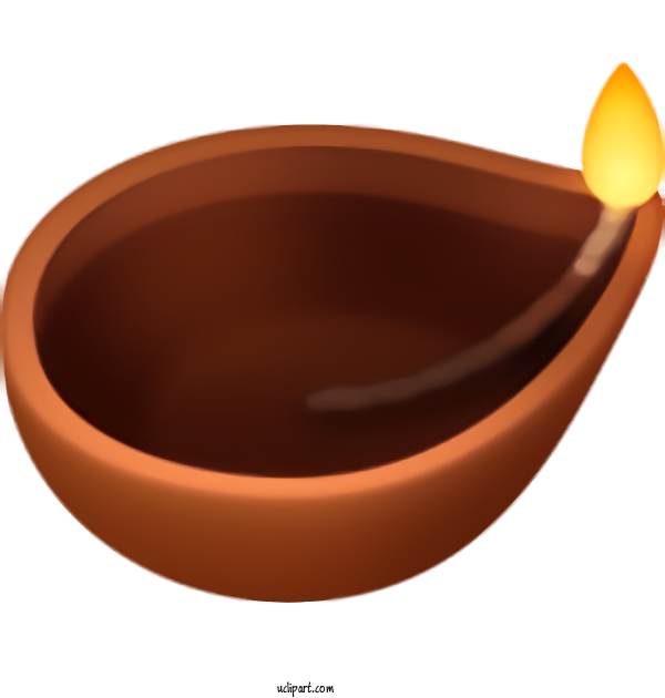 Free Holidays Brown Bowl Oval For Diwali Clipart Transparent Background