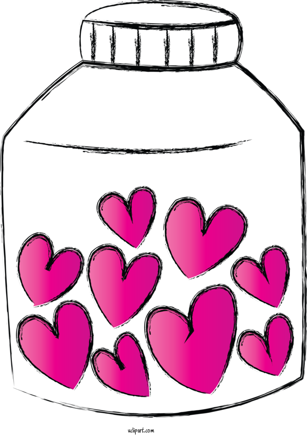 Free Holidays Pink Heart Love For Valentines Day Clipart Transparent Background