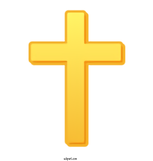 Free Holidays Religious Item Cross Yellow For Easter Clipart Transparent Background