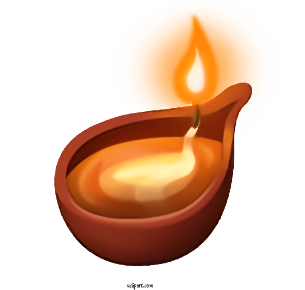Free Holidays Lighting Oil Lamp Flame For Diwali Clipart Transparent Background