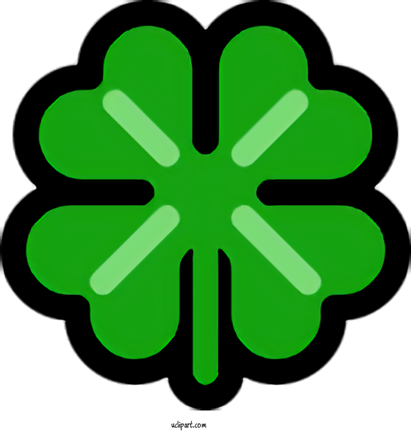 Free Holidays Green Symbol Shamrock For Saint Patricks Day Clipart Transparent Background