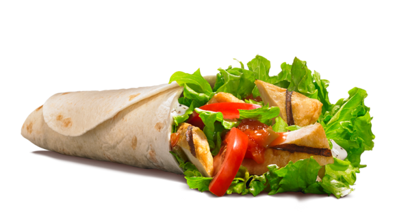 Free Chicken Cuisine Vegetarian Food Burrito Clipart Clipart Transparent Background