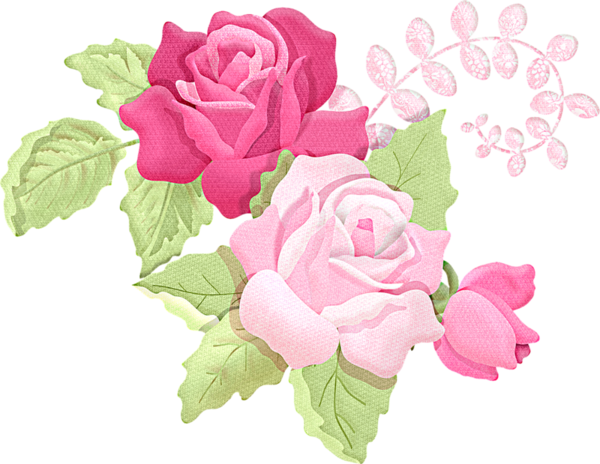 Free Tea Pink Garden Roses Flower Clipart Clipart Transparent Background