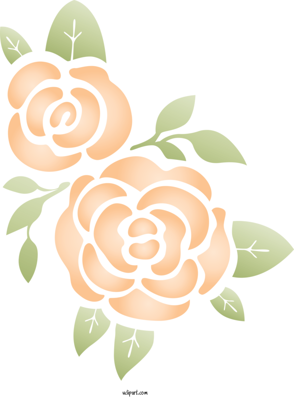 Free Flowers Leaf Pattern Plant For Rose Clipart Transparent Background