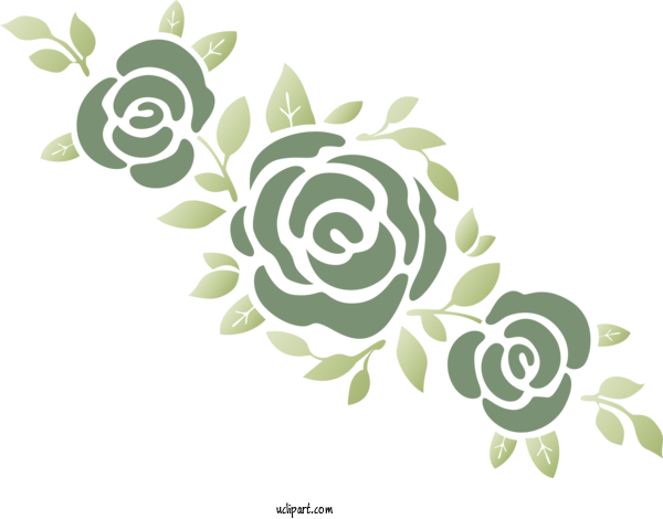Free Flowers Leaf Pattern Design For Rose Clipart Transparent Background