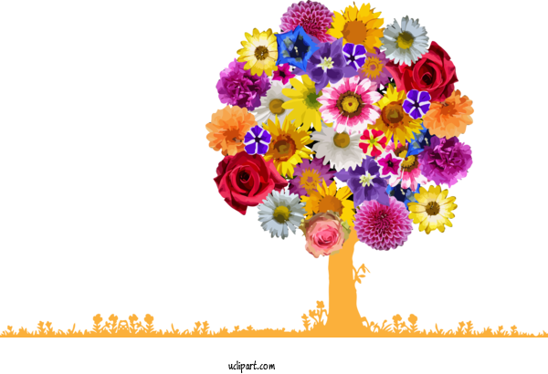 Free Nature Flower Bouquet Cut Flowers For Tree Clipart Transparent Background