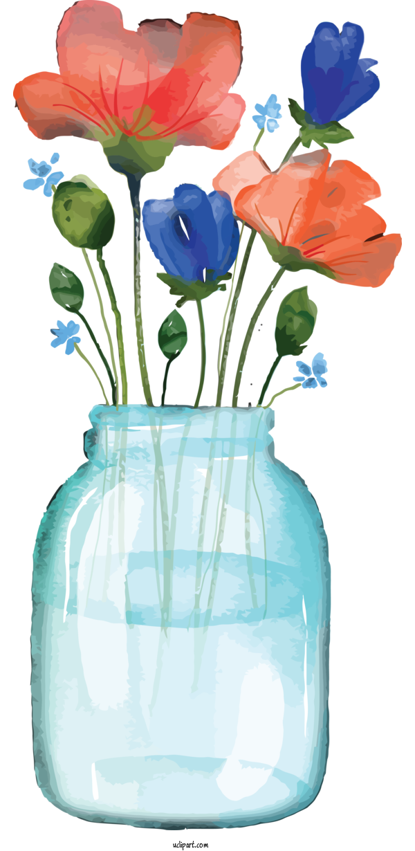 Free Flowers Vase Flower Plant For Hibiscus Clipart Transparent Background