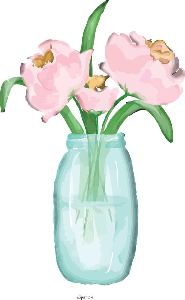 Free Flowers Vase Flower Pink For Hibiscus Clipart Transparent Background