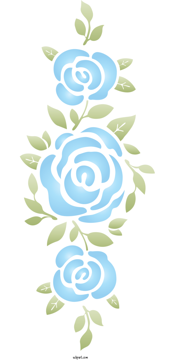 Free Flowers Pattern Plant For Rose Clipart Transparent Background