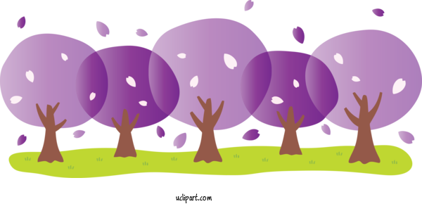 Free Nature Purple Violet Cartoon For Tree Clipart Transparent Background