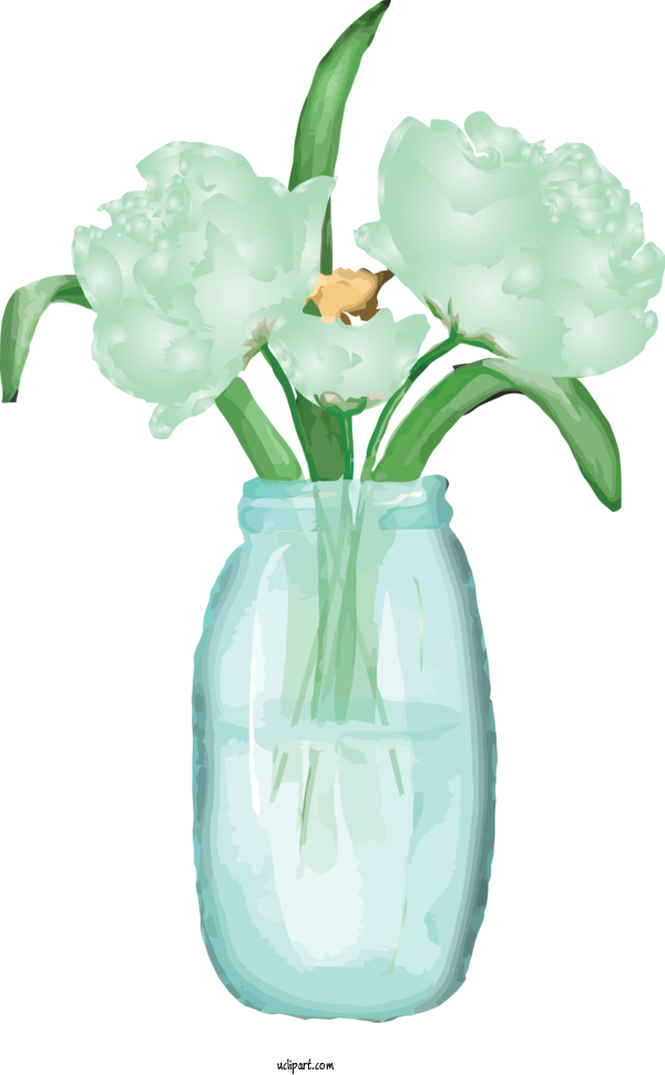 Free Flowers Vase Aqua Flower For Hibiscus Clipart Transparent Background