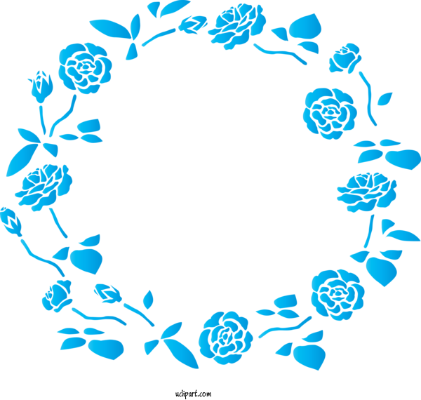 Free Flowers Turquoise Blue Aqua For Rose Clipart Transparent Background