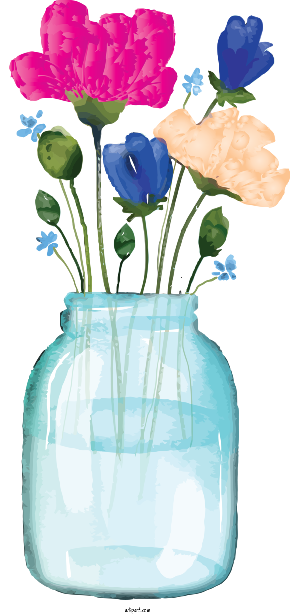 Free Flowers Vase Flower Artifact For Hibiscus Clipart Transparent Background
