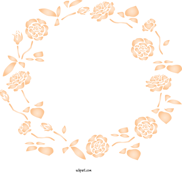 Free Flowers Leaf Beige Pattern For Rose Clipart Transparent Background