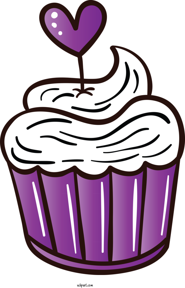 Free Holidays Baking Cup Icing Violet For Valentines Day Clipart Transparent Background