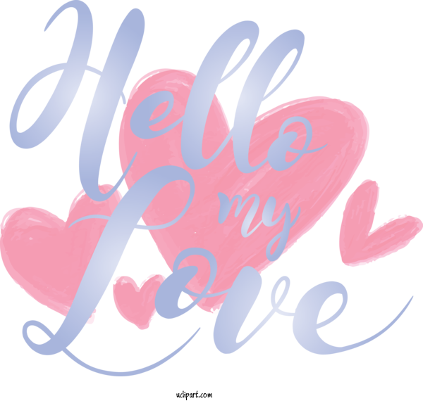 Free Holidays Text Font Pink For Valentines Day Clipart Transparent Background