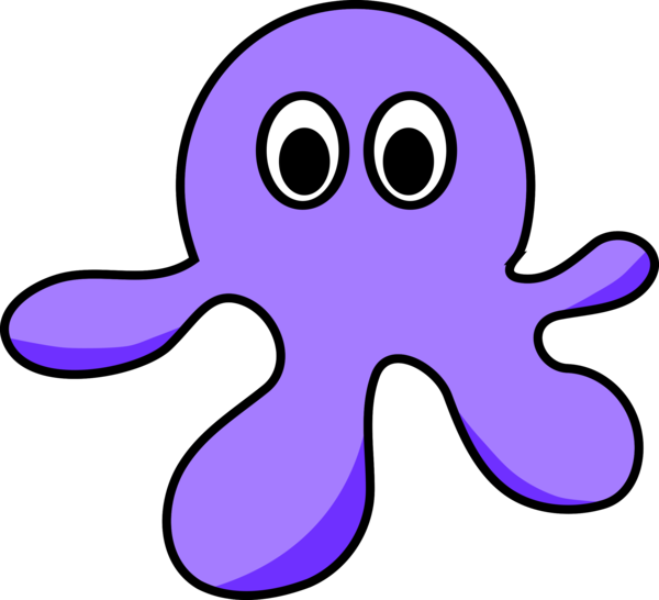 Free Octopus Violet Line Clipart Clipart Transparent Background